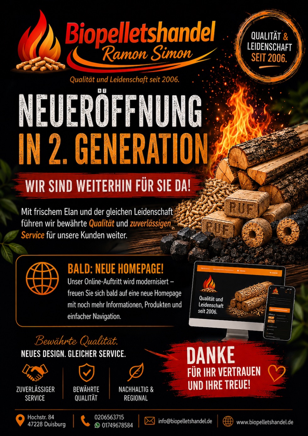 Erfolgreiche Neuer&ouml;ffnung Biopelletshandel.com